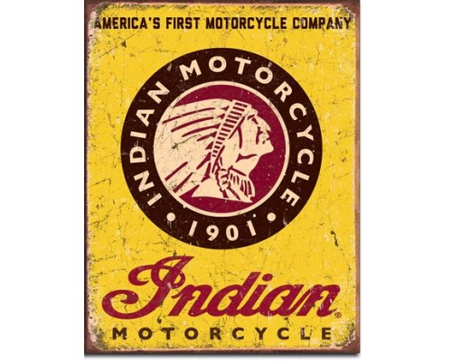Enseigne Indian Motorcycle en métal 